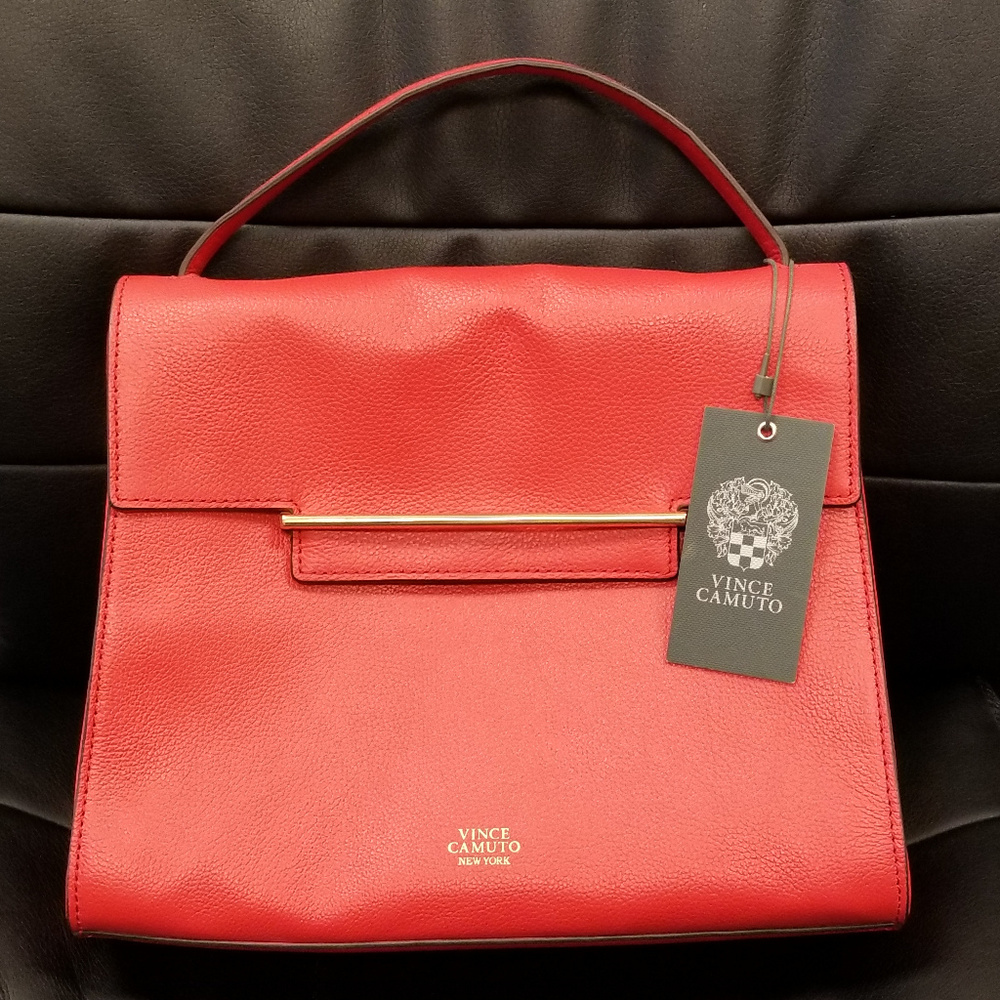 Vince Camuto Cardinal Red Aster Satchel